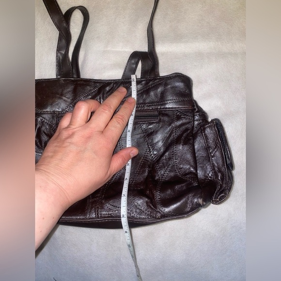 Dark chocolate 🍫 color Faux Leather Shoulder Bag - Picture 4 of 5